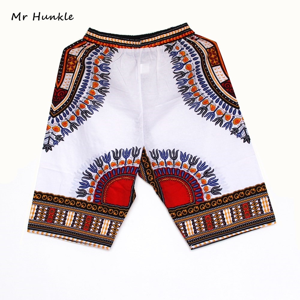 African Traditional Print Cotton Dashiki Short Men's African Beach short