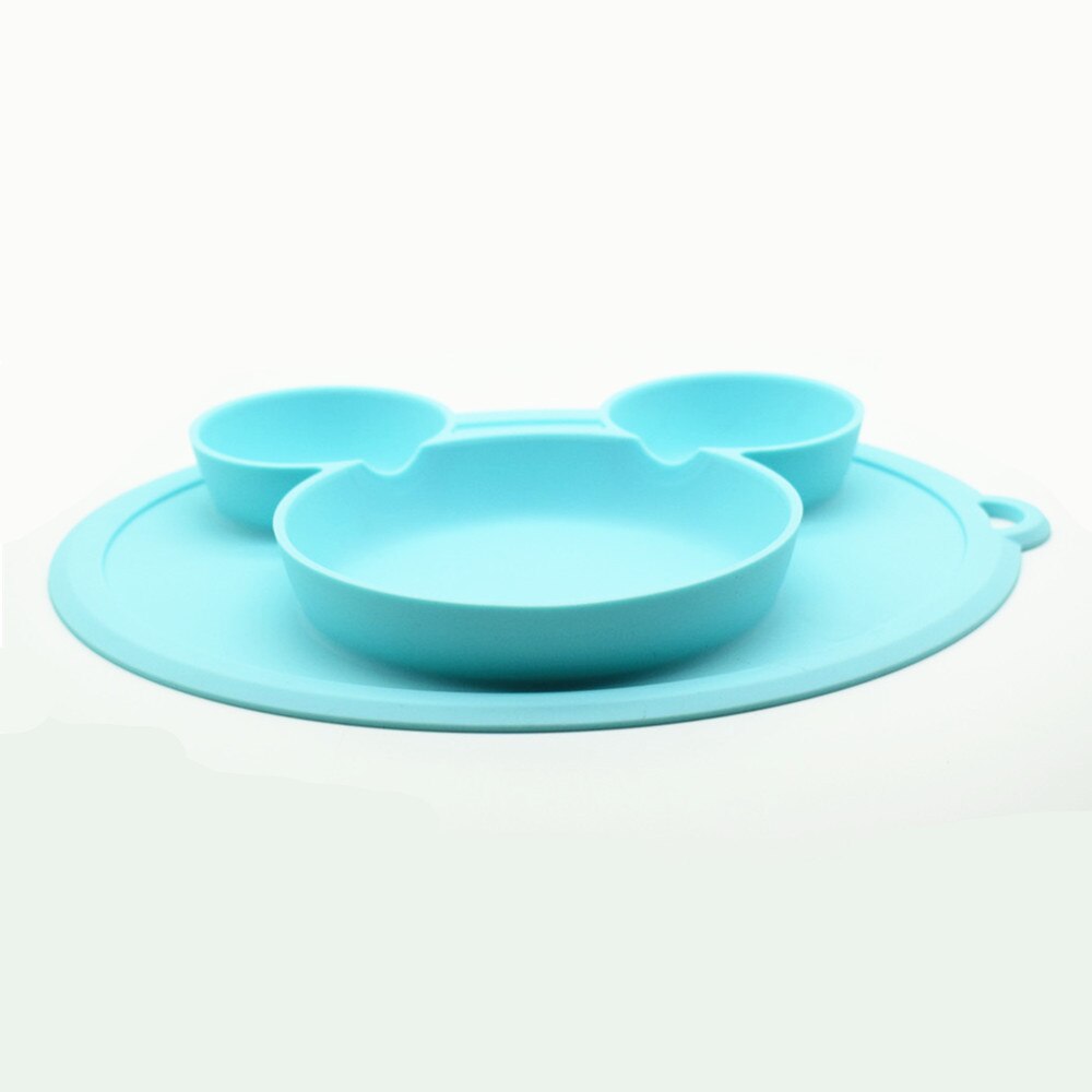 Plate for Kids with Silicone Baby Bowl Suction BPA Free Feeding Baby Tableware Children Dining Dishes