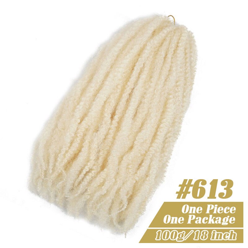 18 Inch Marley Braids Twist Crochet Braiding Hair Burgundy Synthetic Afro Kinky Curly Marley Braids Hair Extensions: 613