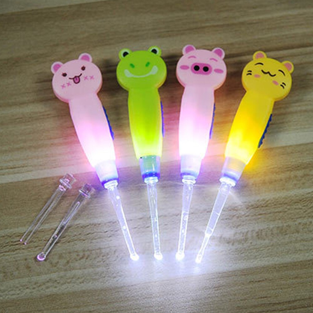 Baby Volwassenen Zorg Oren Schoonmaken Met Licht Oorsmeer Lepel Graven Lichtgevende Graven Oor Japanse Stijl