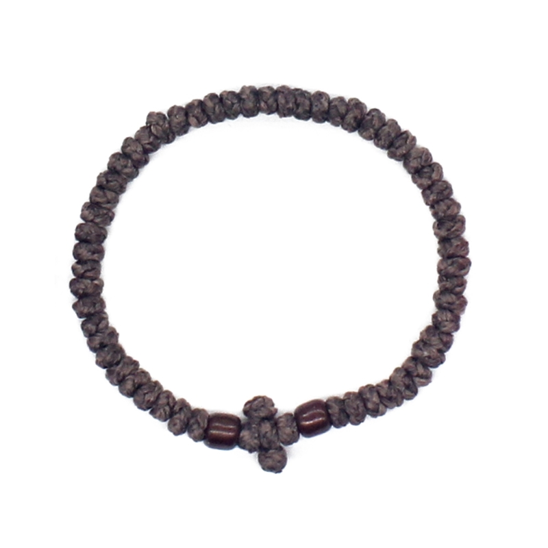 Pulsera cuerda oración ortodoxa única, cadena pulsera tejida cristiana griega griega: Color dorado