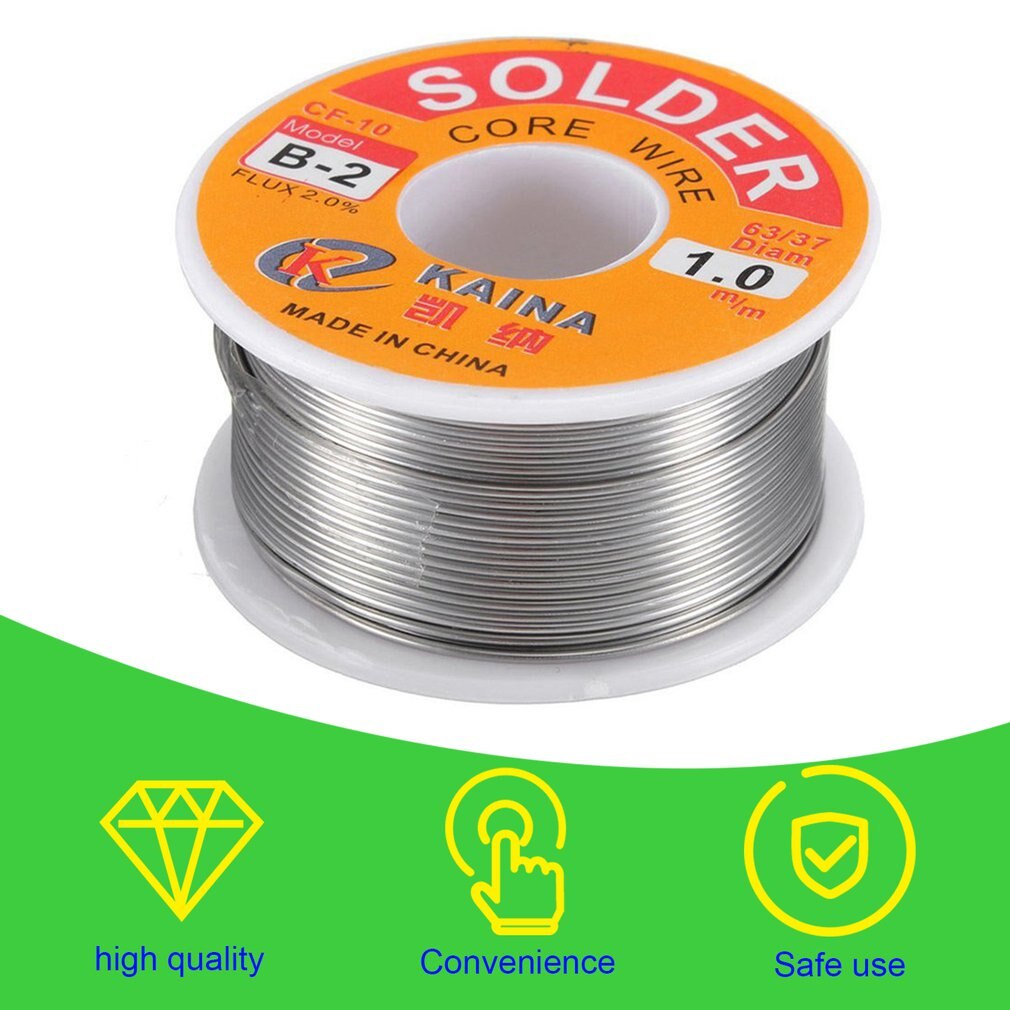 Línea de plomo de estaño 63/37 1mm colofonia de soldar fundente carrete de alambre de soldadura de hierro 100g carrete de alambre para soldadura de flujo de