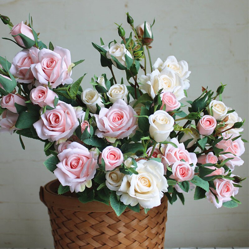 Koreansk drømmende #39 silke kunstige blomster valentinsdag bryllup blomster