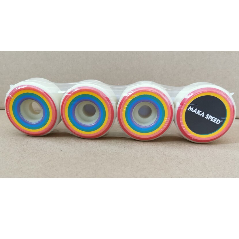 Good lgbt pride equality skateboard wheels 53mm 104A=101DURO conical shape MAKA SPEED pro brand rainbow skateboard wheel