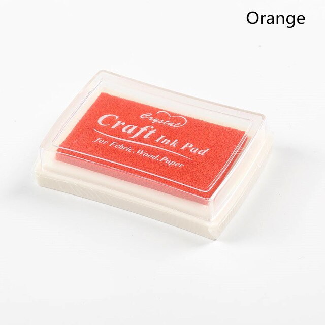 Sneglehus børn håndlavet blækpude gummistempler børn fingermalet farve blækpude børnehave graffiti diy blækpude dagbogssæl: Orange