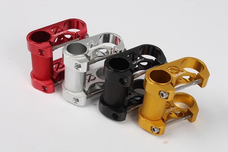 Litepro Bicycle Double Stem Riser Bicyle Handlebar Stem Adjustable Folding Bike Handlebar Stem