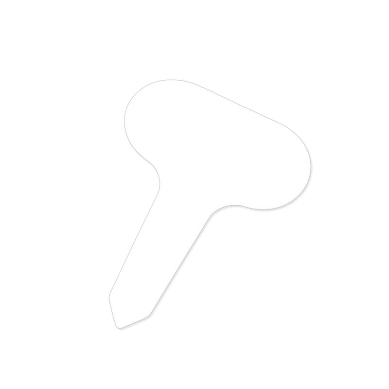100Pcs T-Type Plant Markers Kleurrijke Pvc Plant Tags Tuin Kwekerij Label Plant Tags Waterdicht Tuinieren Tags Kas markers: White