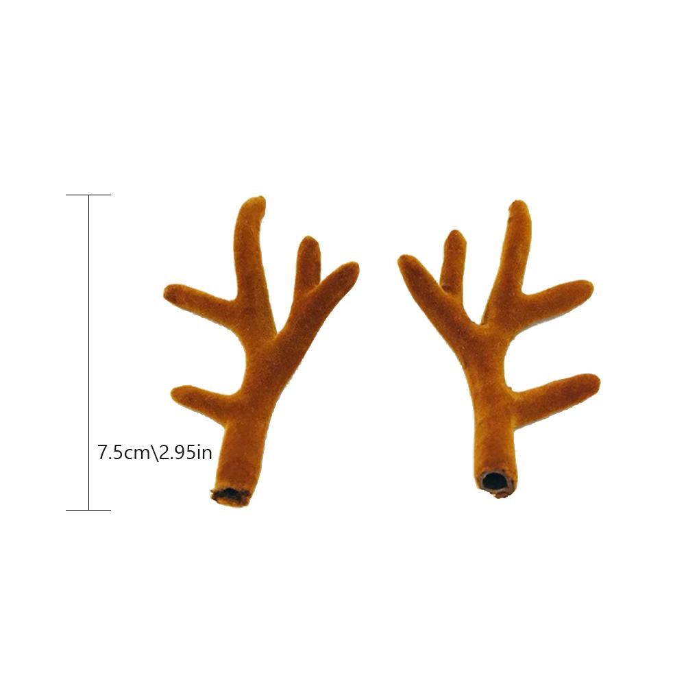Et par simulering gevir hovedbeklædning strømmer til kunstige sika hjorte gevir diy tilbehør til julefest forsyninger horn cos: 75cm