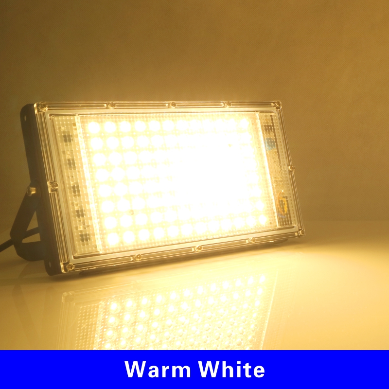 DSELCHUN-foco reflector Led para exteriores 100W, CA 220V 230V 240V, IP65, farola LED impermeable, iluminación de paisaje: Warm white