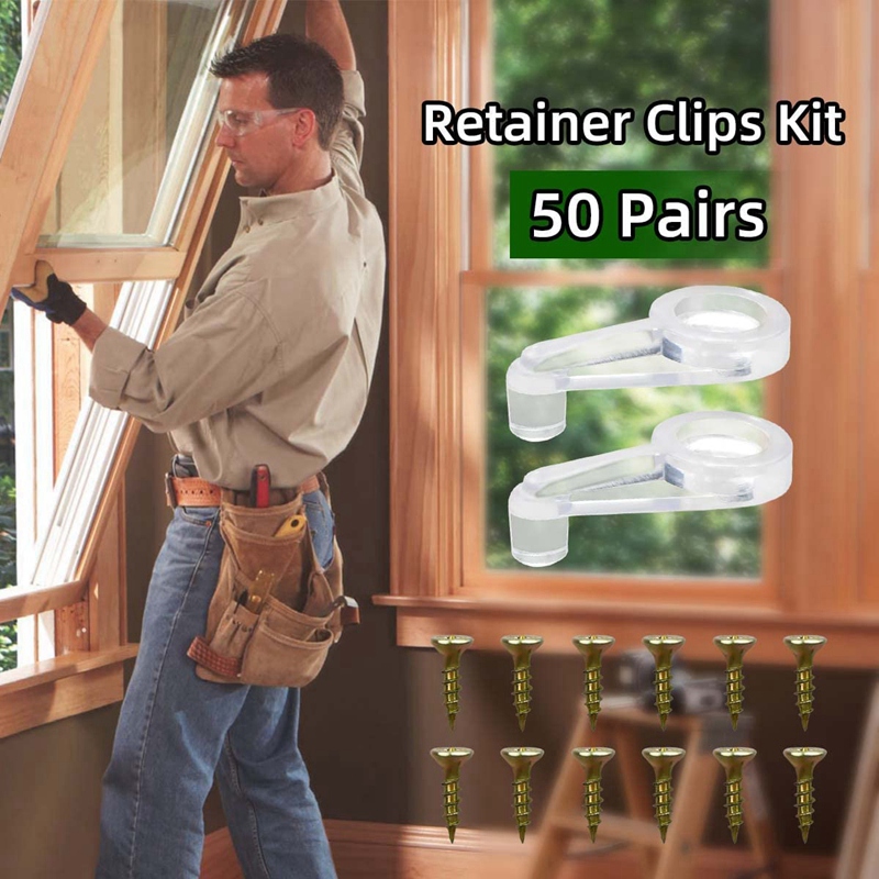 50 Paar Glas Halfter Clips Bausatz Schrank glas Clips 4mm Kunststoff türen Clips mit Schrauben zur Befestigung von Glas chrank türen