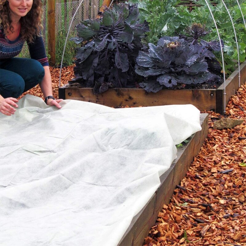 Plant Covers Row Cover Garden Fabric Frost Cloth Blanket for Raised Beds Outdoor Vegetable Winter Protection Accessories