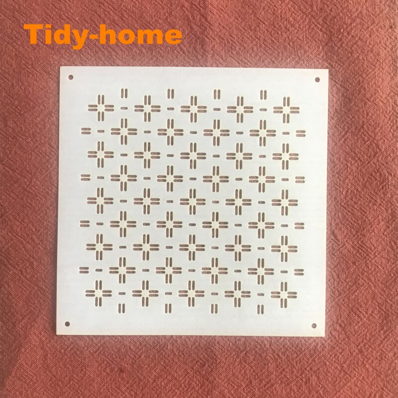 Japanese Style Sashiko Template Sashiko Stencil Soft Templates: Cross Flower