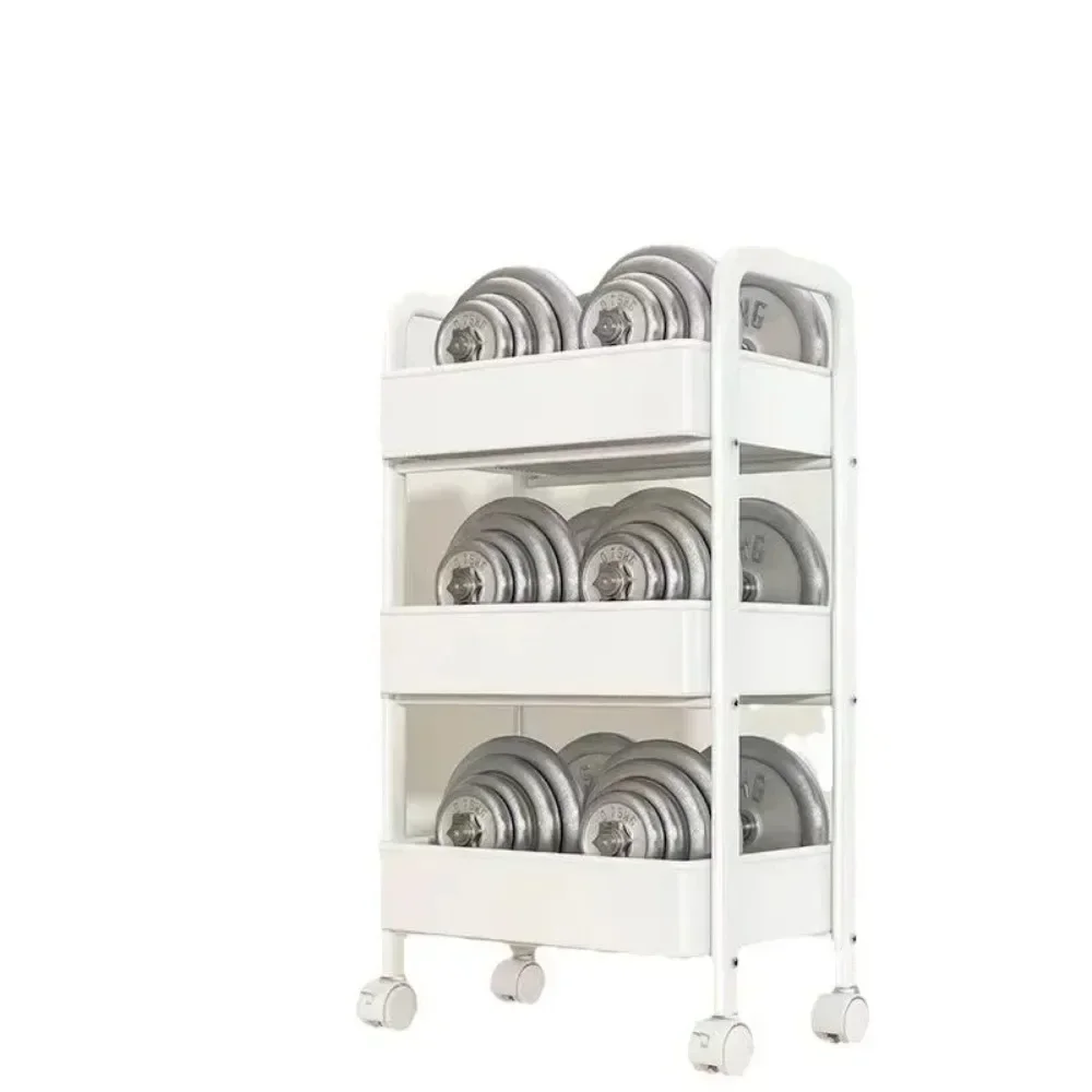 Mobile Storage Rack Trolley 3/4 Layer Storage Rack with Wheels Kitchen Storage Trolley Bathroom Storage Rack Snack Storage Rack