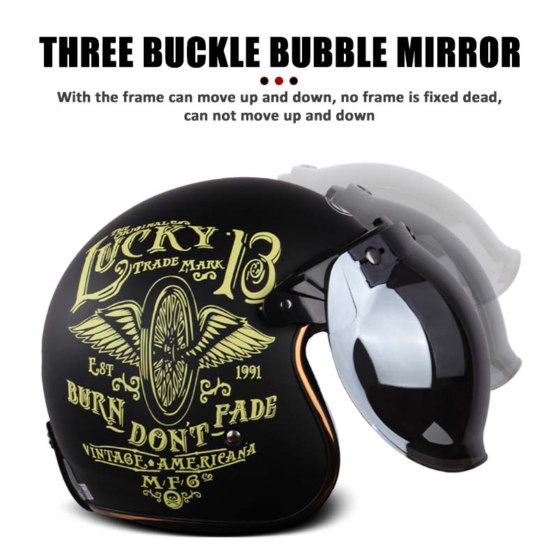 Visera para casco de cara abierta, cascos de motocicleta, viseras de burbujas abatibles hacia arriba, lente Capacete, accesorios para casco de motocicleta