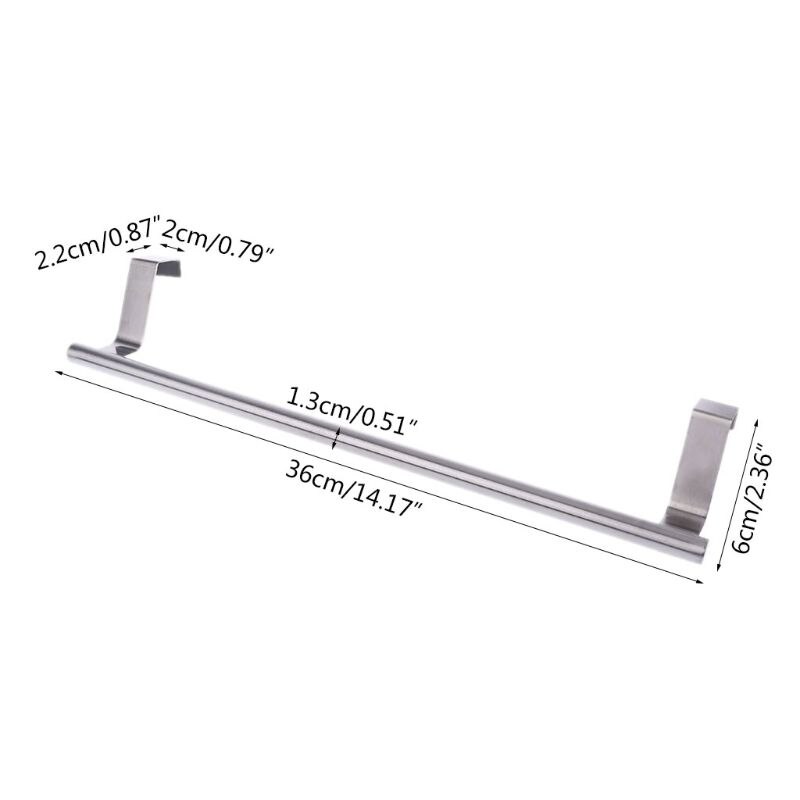 Support de Bar suspendu acier inoxydable | Porte au-dessus de la porte, support de serviette suspendu, salle de bain, cuisine hôtel, étagère d'armoire D08F