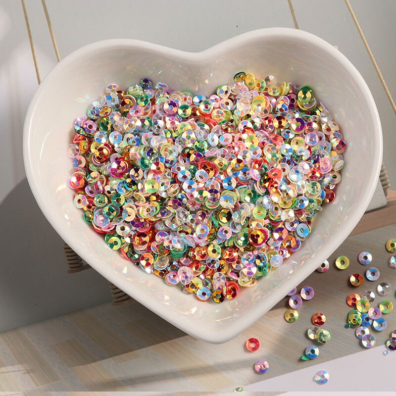 Paillettes PVC à paillettes soi-même 10g/paquet 3mm | Paillettes rondes pour fête, artisanat, paillettes de couture, accessoires de décoration, à créer soi-même