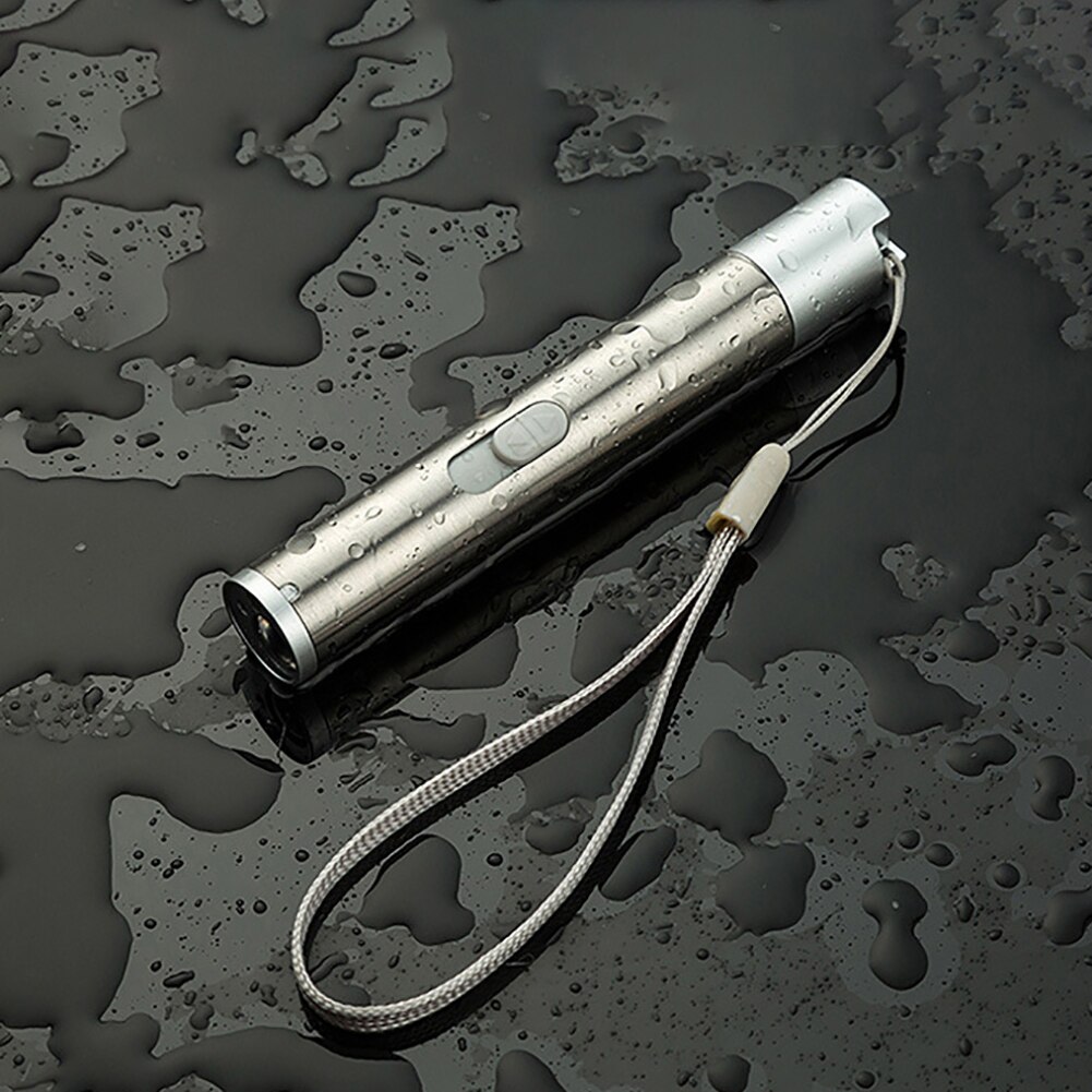 3-in-1 Pet Teaser USB Chargeable LED Flashlight Pointer Pen Luminous Interactive Cat Toy