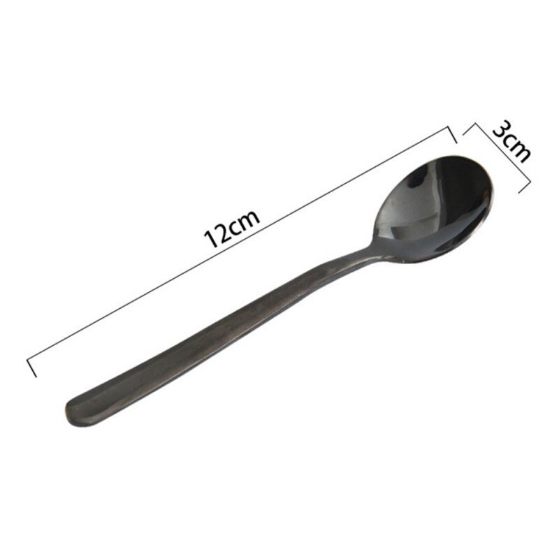 Tea Spoons 304 Stainless Steel Tableware Cutlery Unique Gold Small Dessert Spoon Silver Mini Coffee Scoop Ice Cream Spoon 1: B4