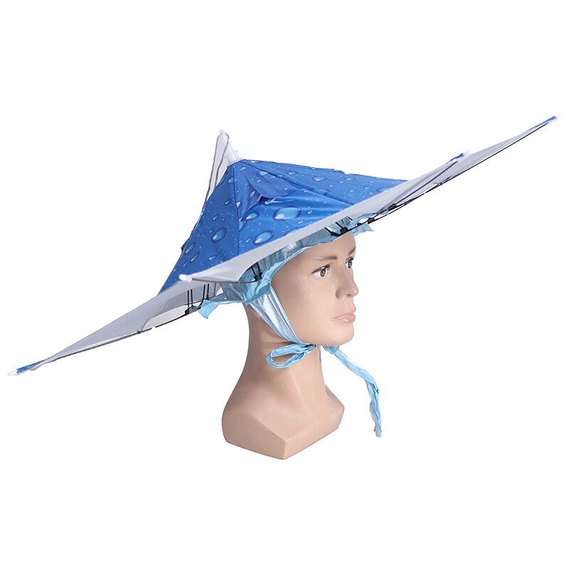 Opvouwbare Hoofd Paraplu Hoed Regenkleding Vissen Hoed Hoofddeksels Paraplu Voor Vissen Wandelen Strand Cap Hoofd Hoeden Outdoor Apparatuur: BL