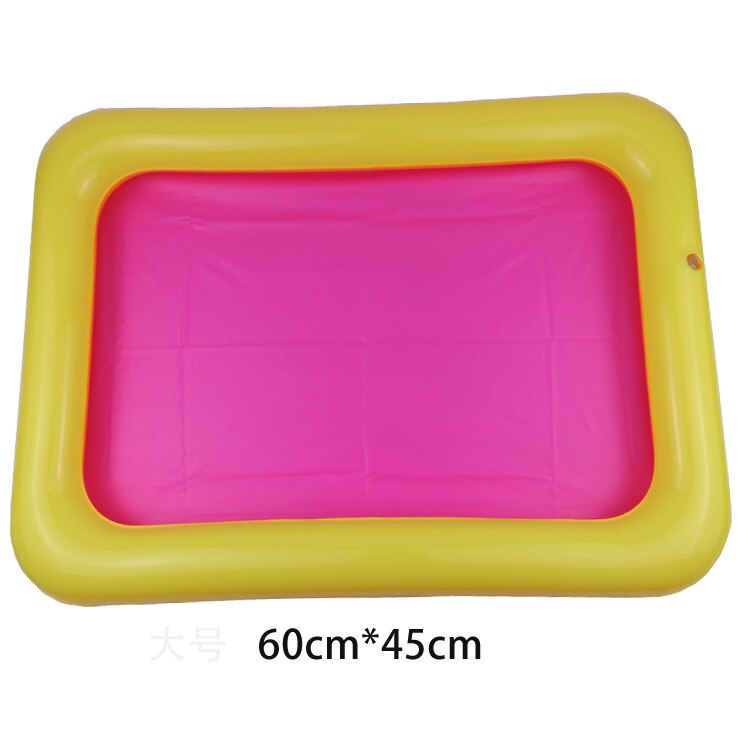 60*45cm Innen Magie Spielen Sand freundlicher Spielzeug Mars Raum Aufblasbare Sand Tablett Zubehör Kunststoff Mobilen Tisch: zufällig farbe L