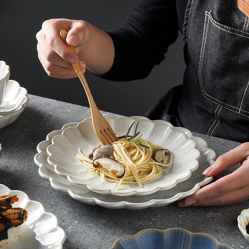 1 Pc Japanse Servies Keramische Wit Blauw Diner Plaat Serveren Gerechten Rijst Ramekin Saus Kom Magnetron Veilig