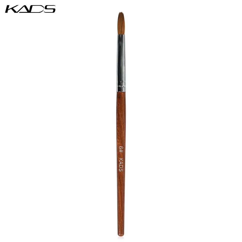 KADS 6# 8# 10# Pincel Kolinsky Acrylic Nail Brush Gel Poly Brush Crimped Head Red Wood Handle Manicure Brush