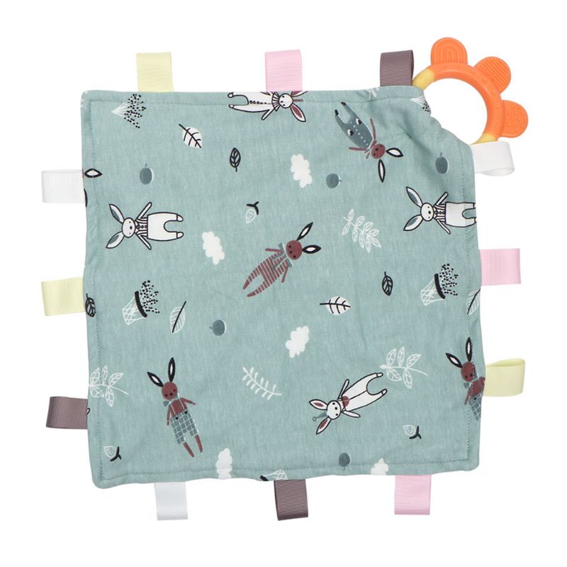 Neonato Placare Asciugamano Trapunte Coperta con Morbida Teether Giocattolo Del bambino Lenitivo Pulire Fazzoletto: 3