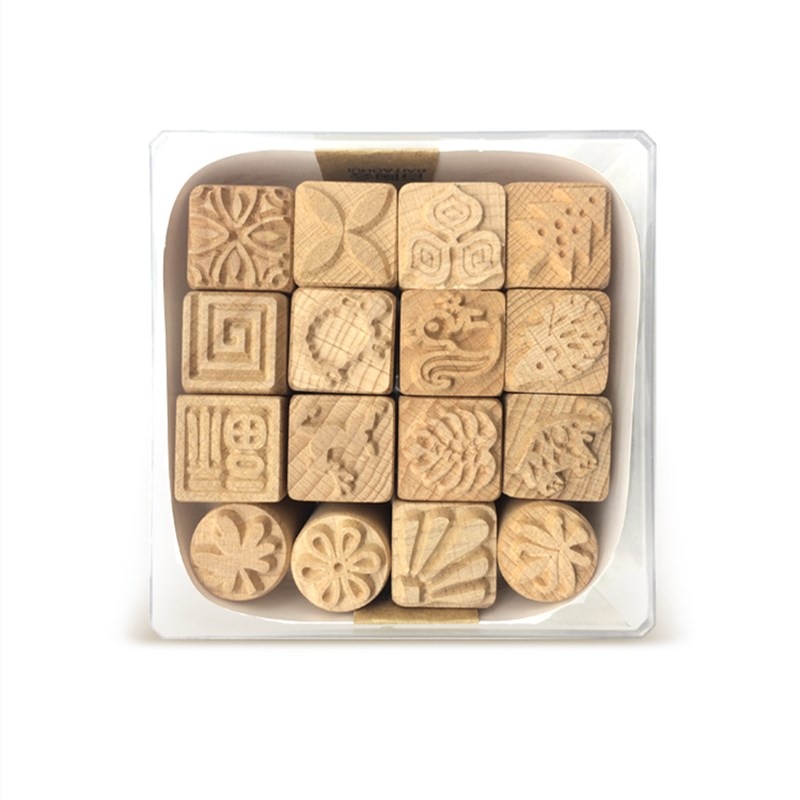 Pottery Ceramic Tool Wood Texture stamp Pure Solid Wood Printing Tool Ceramic Clay Sculpture Kneading Printing Chop W-1