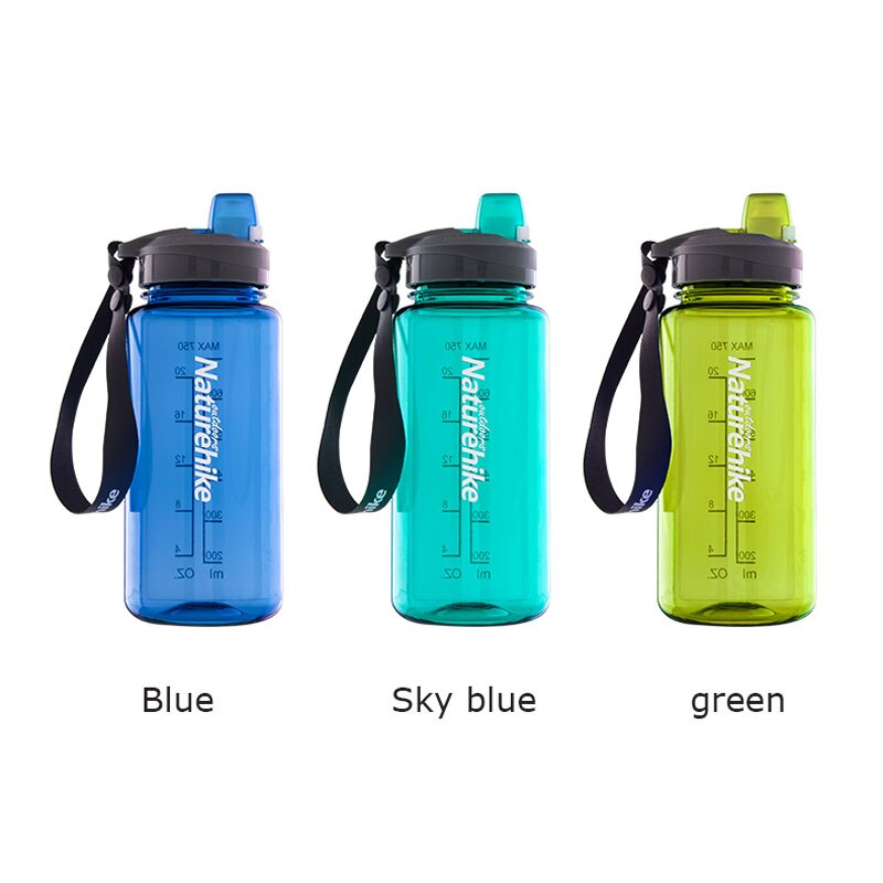 NatureHike migliore Bottiglia di Acqua di sport di Un tariffa Clic Su Apri non-Tossico Tritan BPA libero Bottiglia per Il Ciclismo Corsa E jogging Da trekking 1000ml/ 750ml