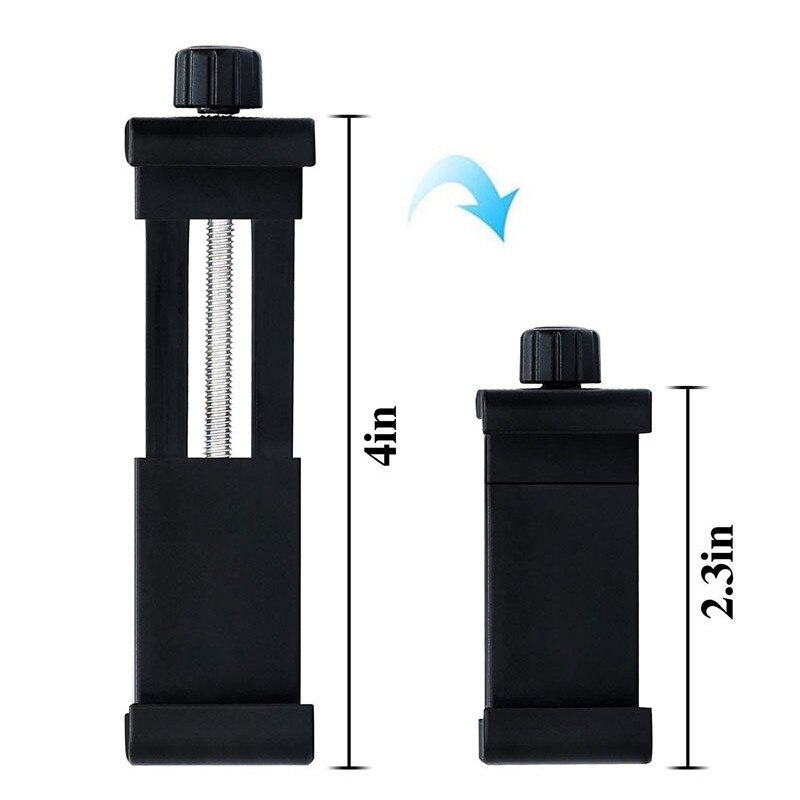 Supporto per Clip per telefono cellulare con attacco a treppiede universale con foro filettato 1/4 supporto per treppiede con rotazione 360 per iPhone Xplus Samsung Xiaomi Huawei