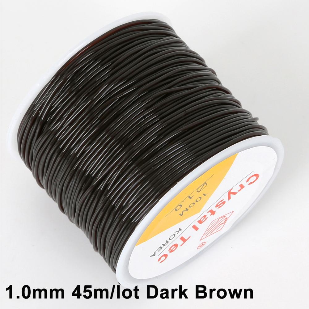 Plastic Crystal DIY Beading Stretch Cords Elastic Line Jewelry Making Supply Wire String jeweleri thread String Thread: 1.0mm 45m Dark Brown