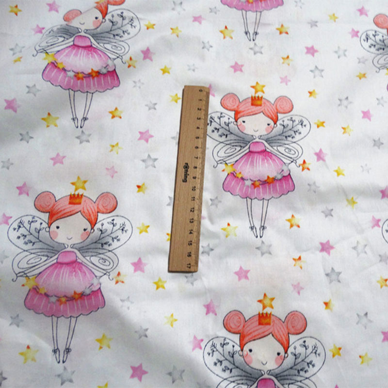 Quilting Fabric cotton Fabric Childer's Cloth Sewing Household Furinture Handmade DIY Craft Printing Angel Twill Cotton