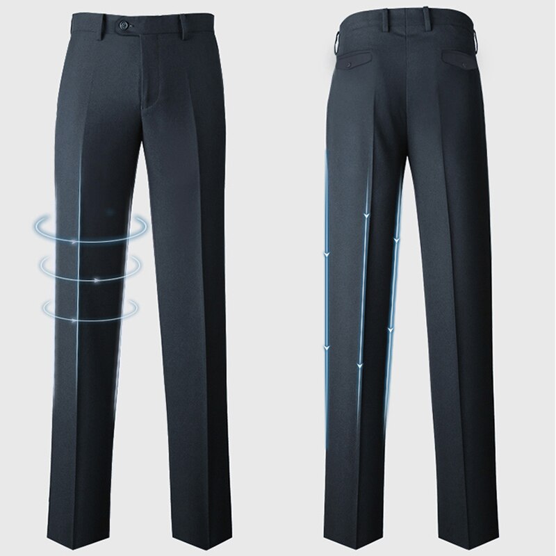 Suit Men's Pants Wrinkle-resistant Zipper Fly Suit Formal Business Meeting Male