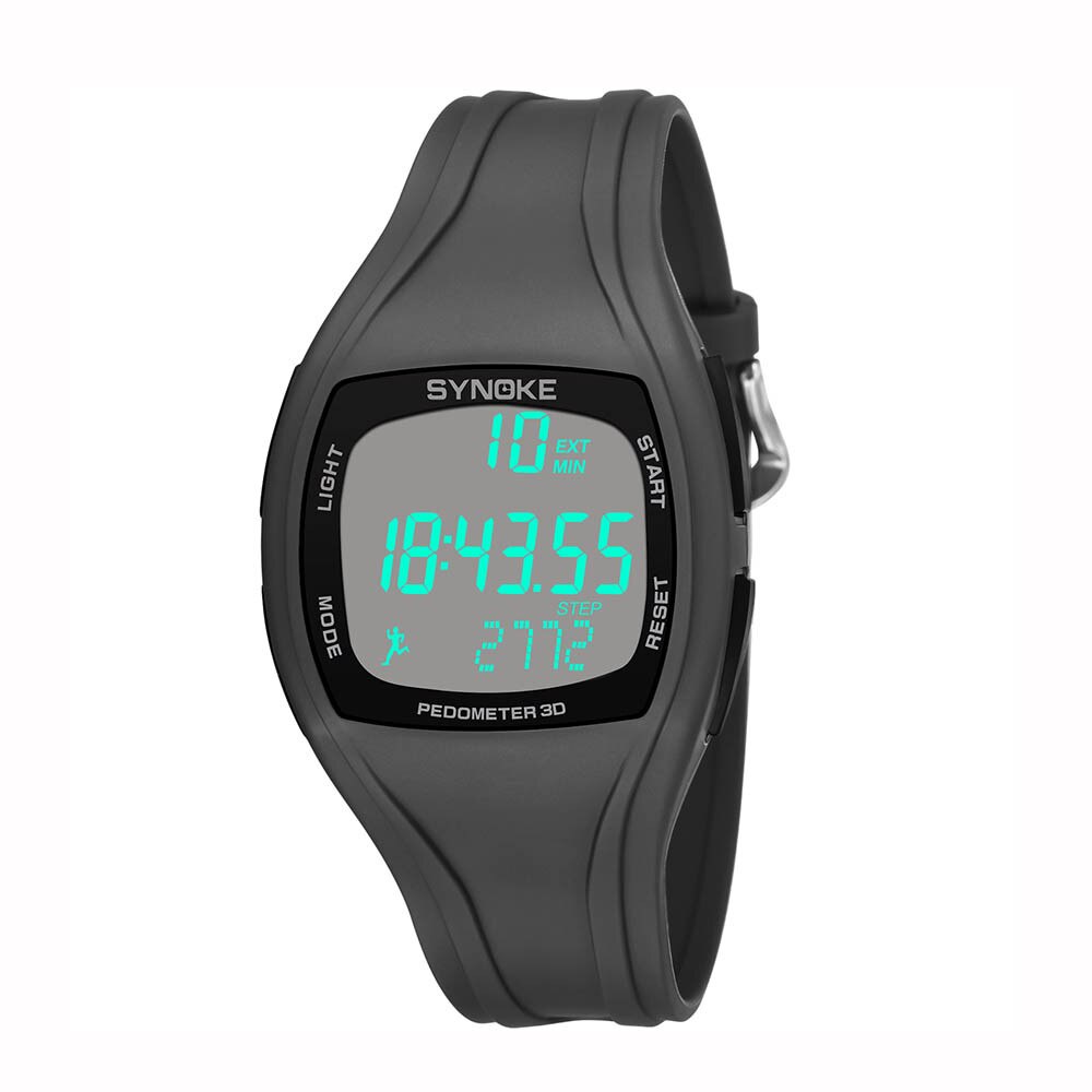 Sport Horloge Synoke Calorie Stappenteller Chronograph Outdoor Elektronische Digitale Horloges 50M Waterdicht Montre Reloj Relogio Klok: Gray