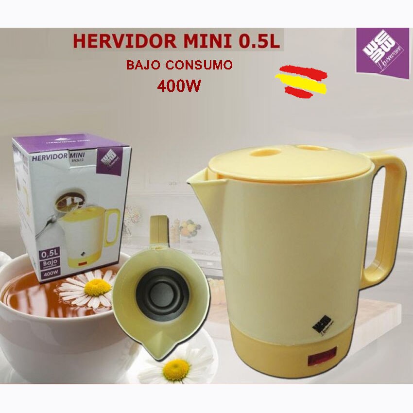 HERVIDORA ELECTRICA 400W 0,5 Litros Hervidor de agua Bajo consumo BN-3613 hervidor MIni tetera cocina original
