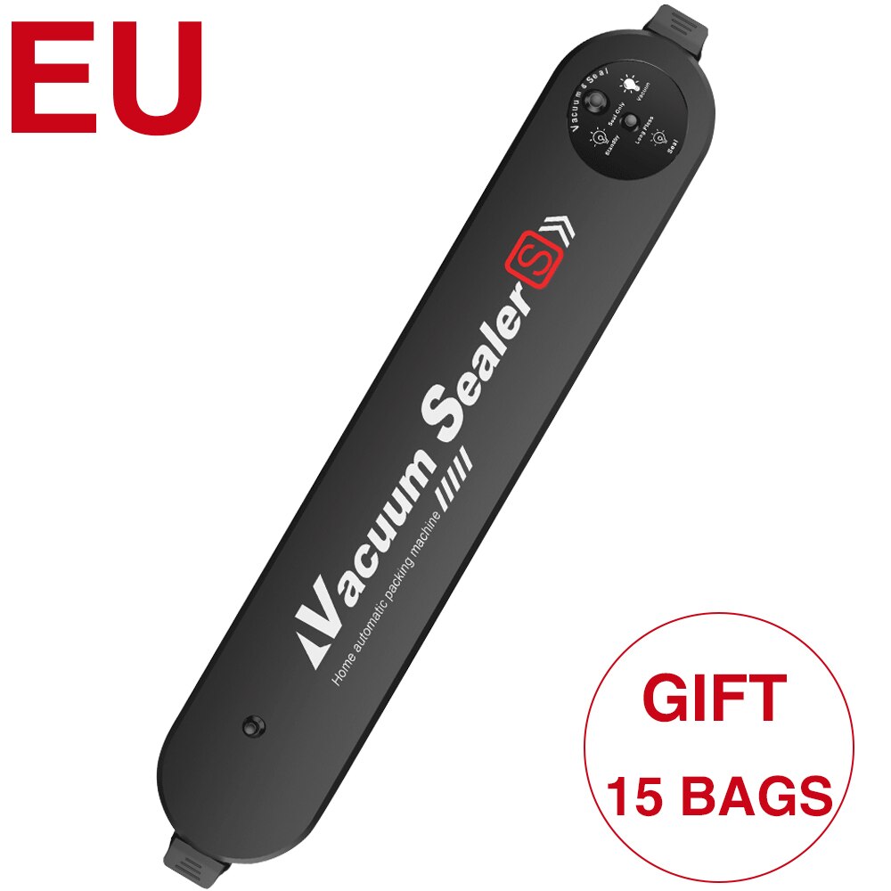 Food Vacuum Sealer Sausage Packaging Machine With 15pcs Bags Free Vacuum Food Sealing Machine Vacuum Sealer Packer: EU PLUG