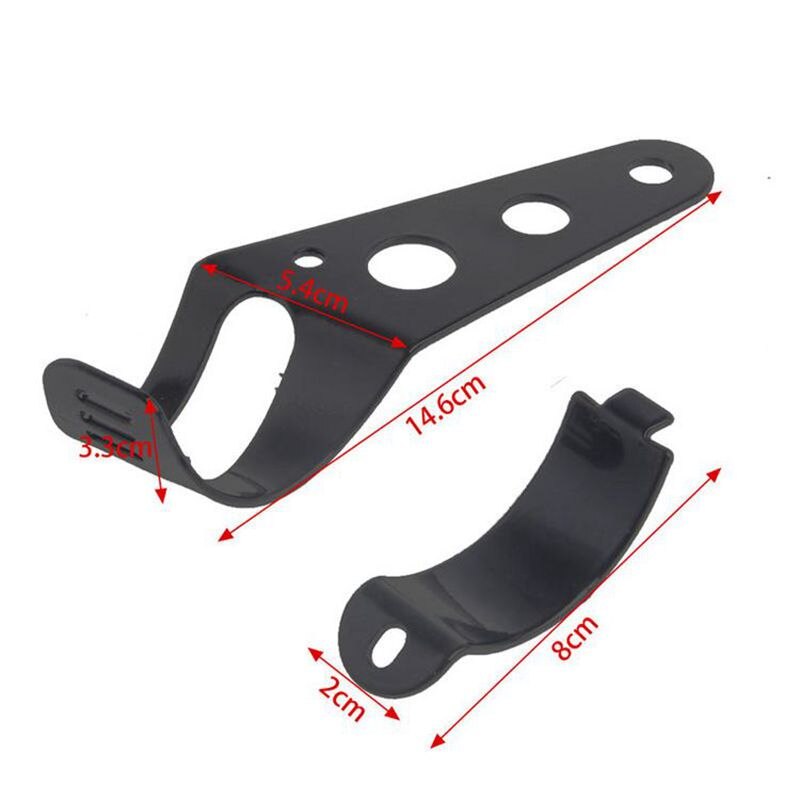Support de phare de moto en acier inoxydable | 28-43mm 1 paire, Support universel de montage pour Harley Sportster café Racer Bobber