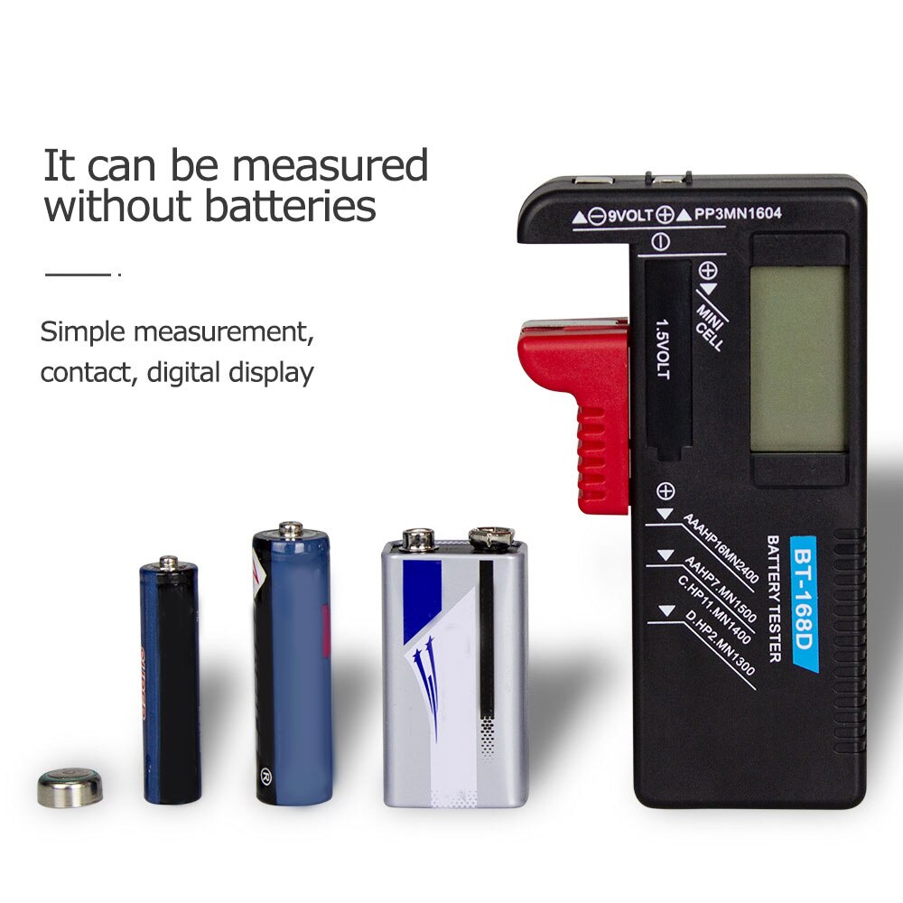Digital batteri tester batteri kapacitans diagnostisk værktøj lcd display check aaa aa knapcelle universal tester