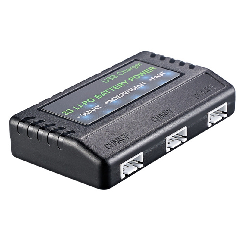 Cargador de batería li-po de 11,1 V, Cable USB, caja de cargador equilibrada para baterías 3S, paquete de batería de polímero de litio