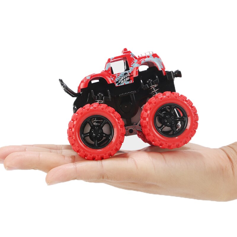 Mini Inertial Off Road Vehicle Pullback Children Toy Car Plastic Friction Stunt Car Juguetes Carro Toys Birthday For Kids