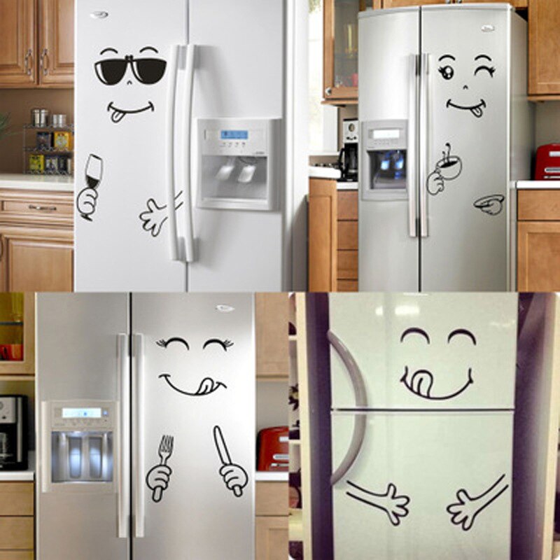 ✅køleskabsmagnet magnet køleskab sødt klistermærke køleskab glad lækkert ansigt køkken køleskab wallstickers kunst søde smiley wallstickers