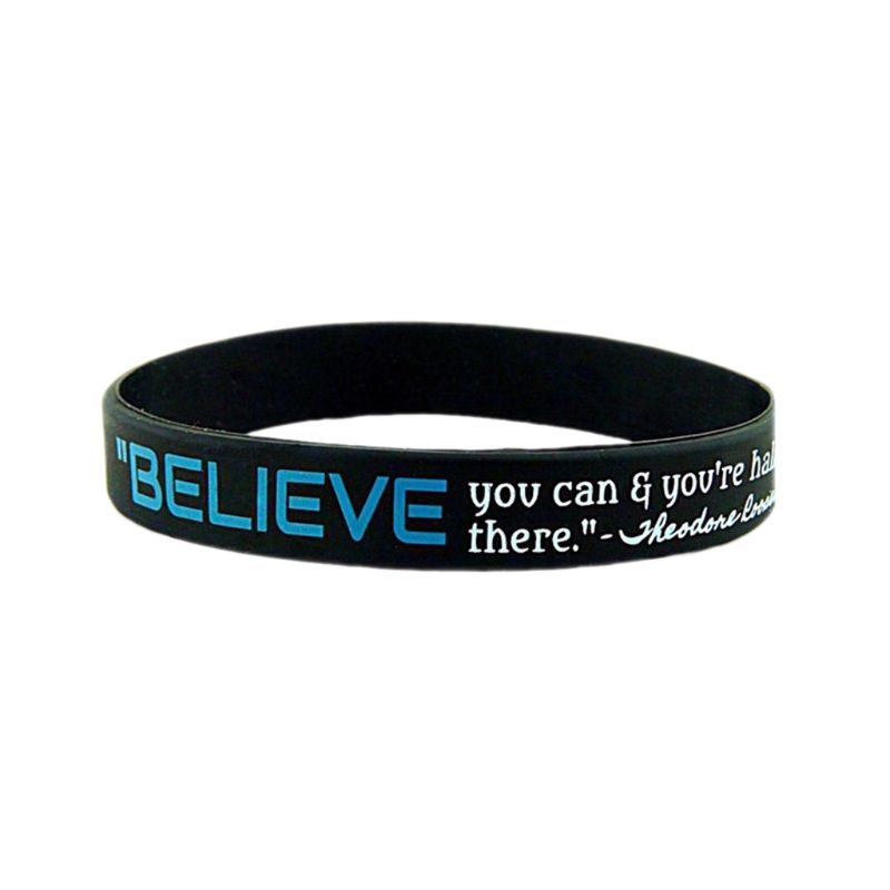 Dream Greatness Believe Silicone Rubber Bracelets Wristband Sport Motivational: Believe