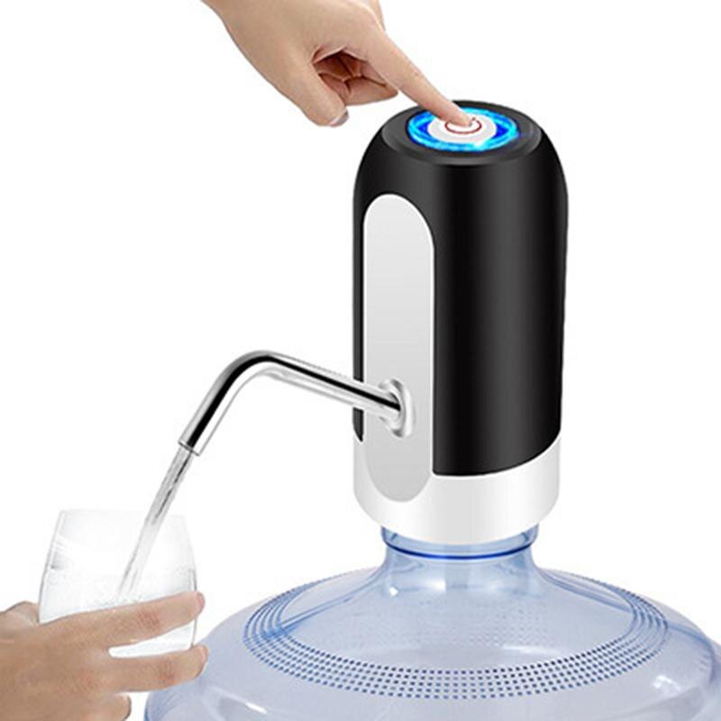 Usb automatisk elektrisk vandpumpe smart vanddispenser pumpe vandtryk enhed til gallon drikkeflaske tønde bærbar: Type 1 sort