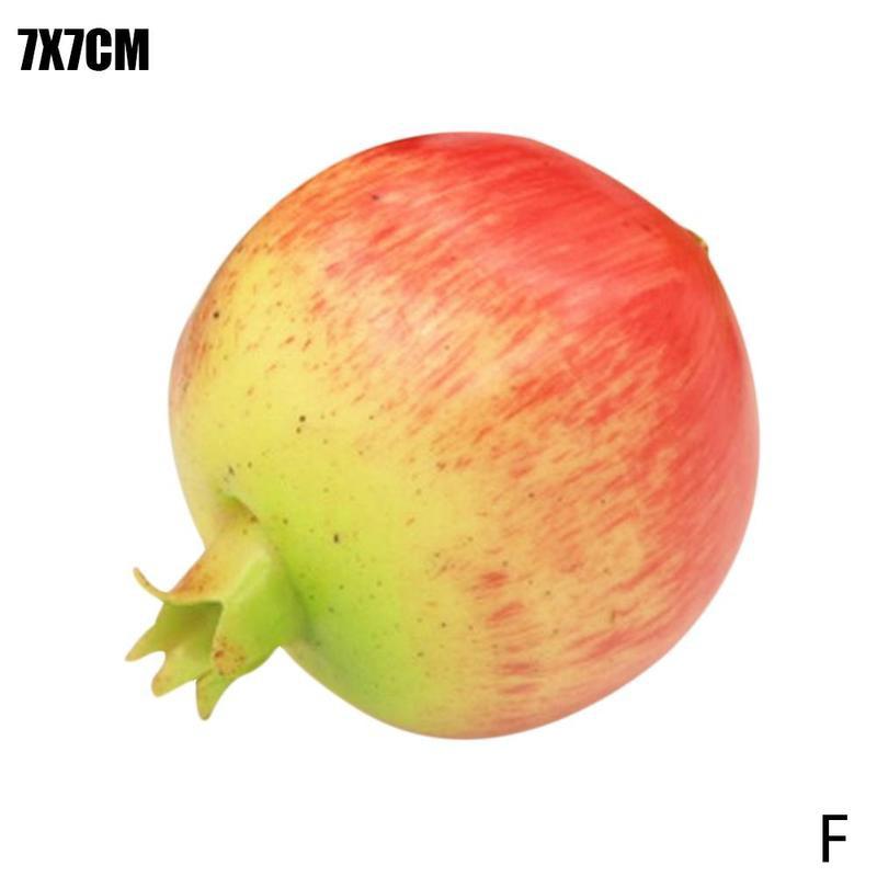 Plastic Simulation Artificial Fruits Watermelon Apple Banana Pear Decoration Peach Orange Lemon Mango Accessories Home Grap S6R7: pomegranate