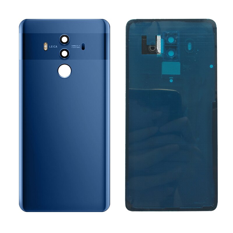 6.0 inch Back Housing Replacement for HUAWEI Mate 10 Pro Back Cover Battery Glass with Camera Lens adhesive Sticker: Blue