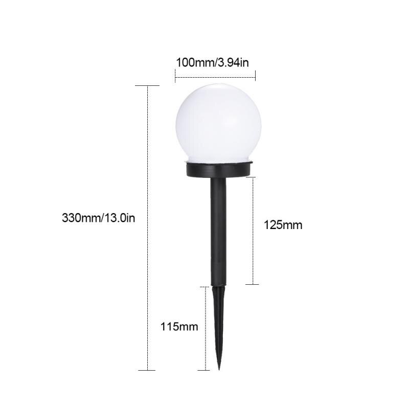 2pcs LED Solar Round Ball Solar Lamp Power LED Lights Solar Waterproof Garden Christmas Decor For Outdoor Ground Plug Lamp