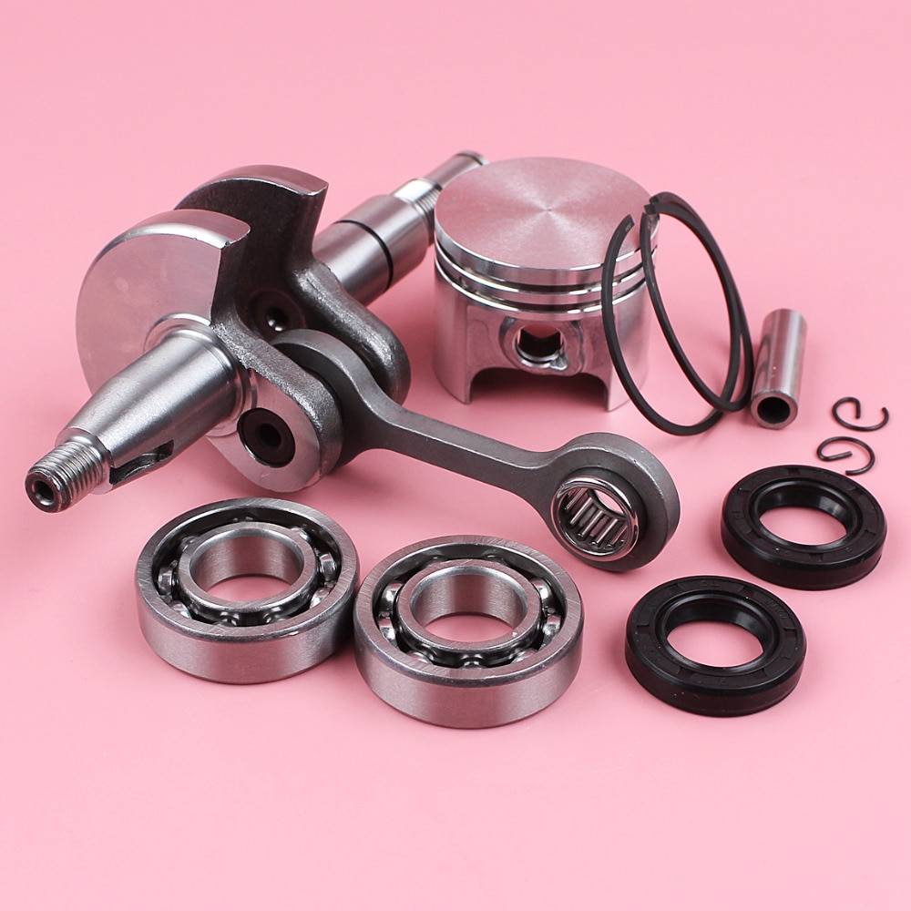 Crankshaft 37mm Piston 8mm Pin Ring Circlip Crank Bearing Oil Seal Kit For Stihl MS170 017 MS 170 Chainsaw Part