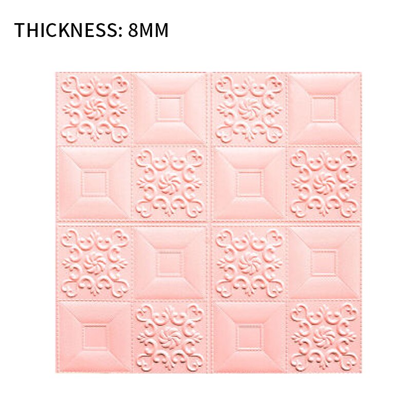 self-adhesive3D ceiling wall stickers Roof ceiling decorative stickers for living room bedroom TV background foam wallpaper: pink8