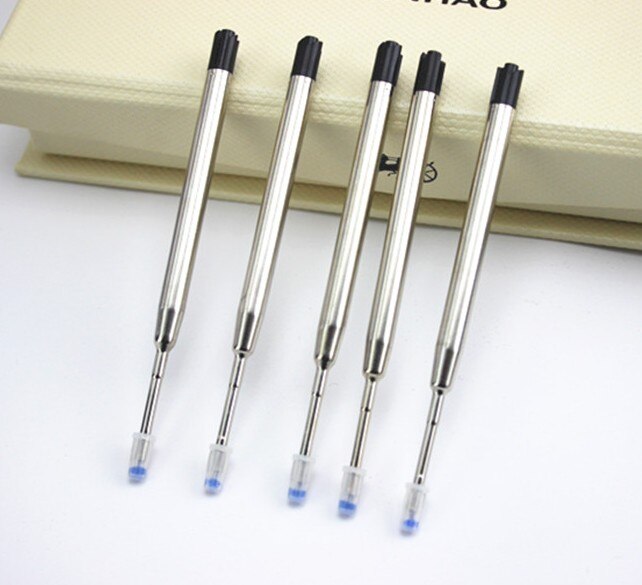 Office minimalism style Blue/black medium Nib Ballpoint Diamonds ball Pen Refills School & office office supplies: 10PCS Black