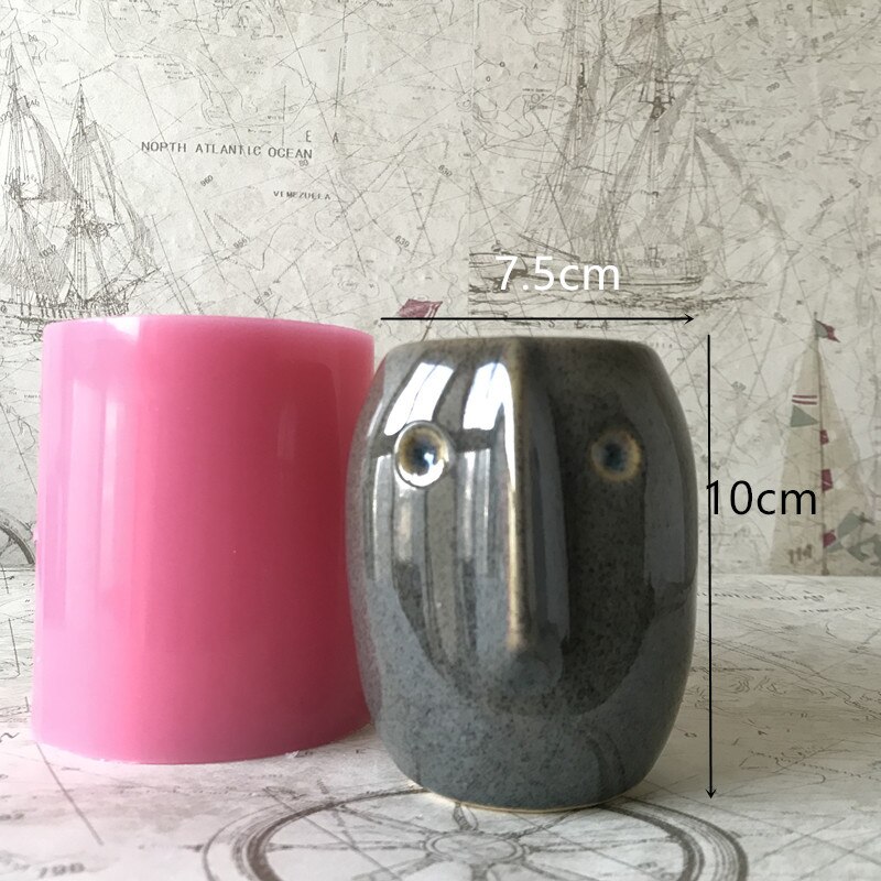 Pots de fleurs 3D en ciment pour hommes et filles, divers motifs, jardinière en béton, argile, plâtre, résine, fabrication artisanale: Bleu profond
